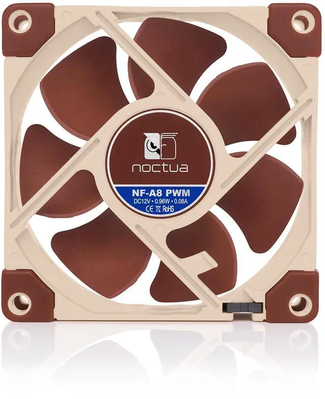 Alt view image 15 of 18 - noctua nf-a8 pwm, 4-pin premium quiet fan (80mm, brown)
