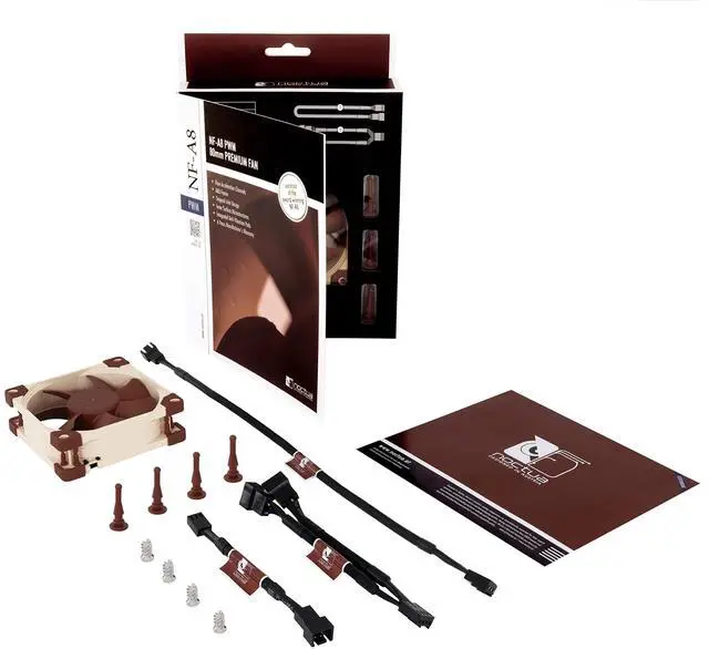 Alt view image 16 of 18 - noctua nf-a8 pwm, 4-pin premium quiet fan (80mm, brown)