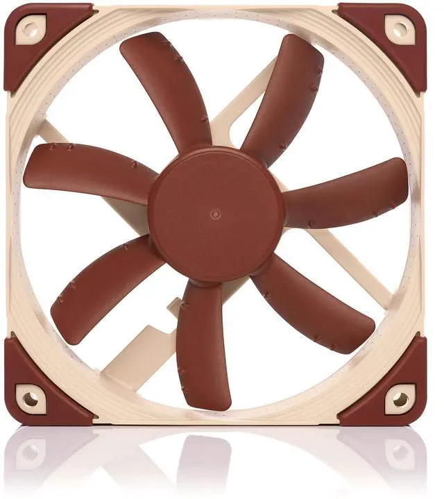 Alt view image 3 of 7 - Noctua NF-S12A PWM, Premium Quiet Fan, 4-Pin (120mm, Brown)