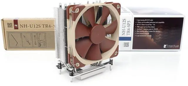 Alt view image 8 of 10 - Noctua NH-U12S TR4-SP3, Premium-grade CPU Cooler for AMD sTRX4/TR4/SP3 (120mm, Brown)