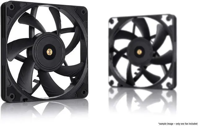 Alt view image 12 of 12 - Noctua NF-A12x15 PWM chromax.Black.swap, Premium Quiet Slim Fan, 4-Pin (120x15mm, Black)