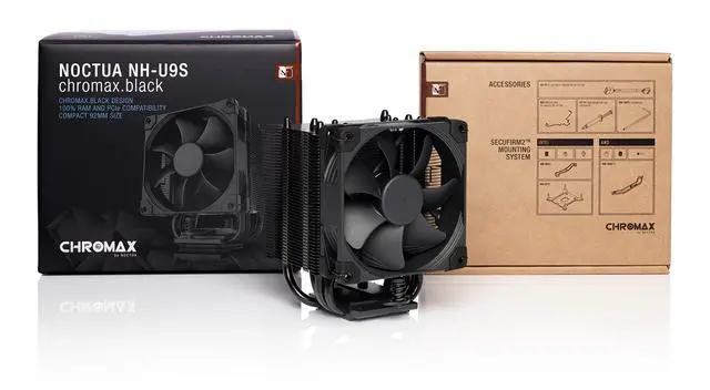 Alt view image 4 of 6 - NH-U9S chromax.Black, 92mm Single-Tower CPU Cooler (Black)