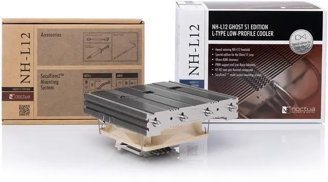 Alt view image 12 of 15 - Noctua NH-L12 Ghost S1 Edition, Premium Low Profile CPU Cooler with Quiet 92mm PWM Fan (Brown)