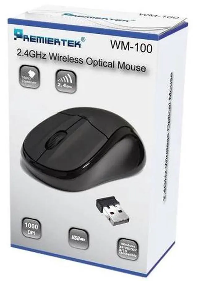 Alt view image 6 of 6 - Lot of 10 2.4GHz Wireless Cordless Optical Mouse Mice +USB Receiver PC Laptop