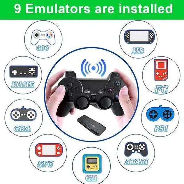 Alt view image 3 of 4 - 4K HDMI TV Game Stick Built-in 64GB 20000+ Video Games Console Wireless Gamepad