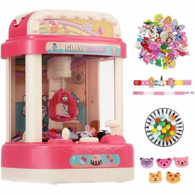 Main image of Arcade Claw Machine Candy Crane Game Toy for Kids with 50 Mini Toys Pink Color
