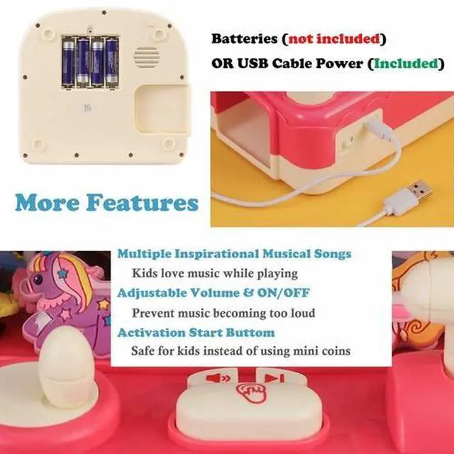 Alt view image 6 of 6 - Arcade Claw Machine Candy Crane Game Toy for Kids with 50 Mini Toys Pink Color