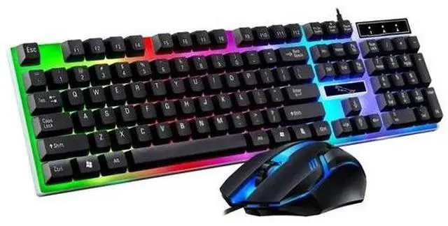 Main image of Juego De Teclado Y Mouse Gamer Mecanico Para Gaming Multicolor LED raton