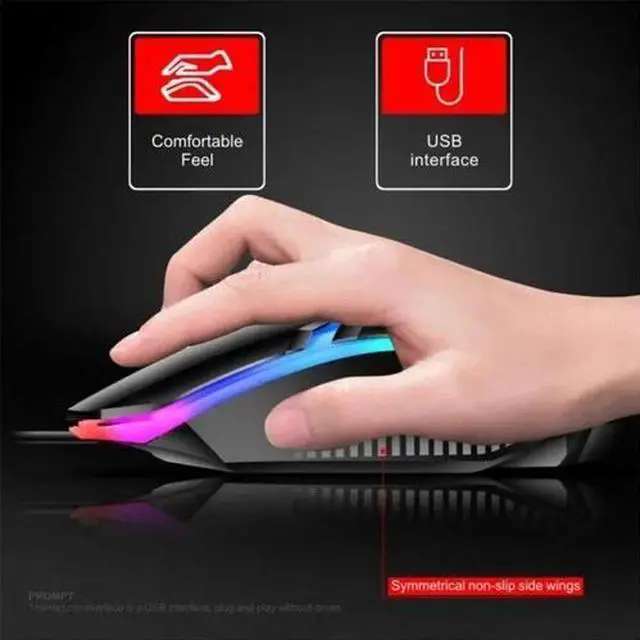 Alt view image 7 of 7 - Juego De Teclado Y Mouse Gamer Mecanico Para Gaming Multicolor LED raton