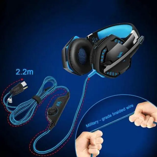 Alt view image 4 of 7 - 3.5mm Gaming Headset Mic LED Headphones Stereo Bass Surround For PC PS4 Xbox ONE