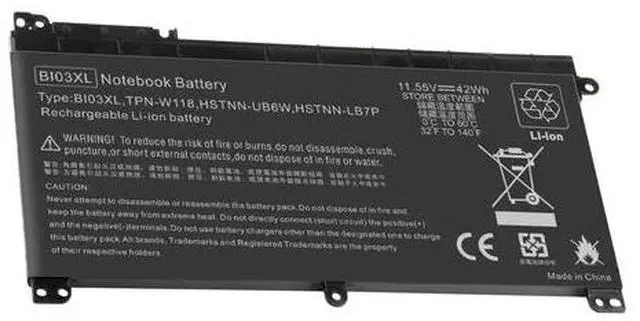 Alt view image 3 of 7 - For HP Chromebook Battery843537-541 844203-850 B103XL BI03XL HSTNN-UB6W TPN-W118