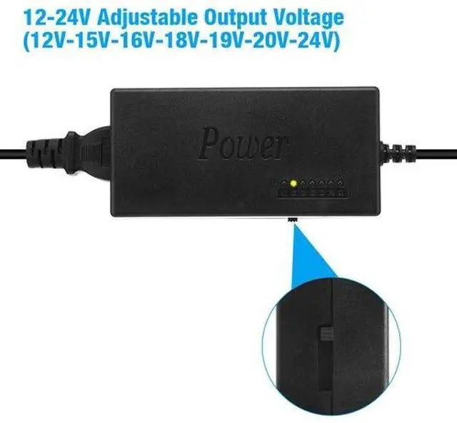 Alt view image 4 of 7 - 96W Universal Laptop Charger Adapter For Notebook 12-24V Adjustable Power Supply