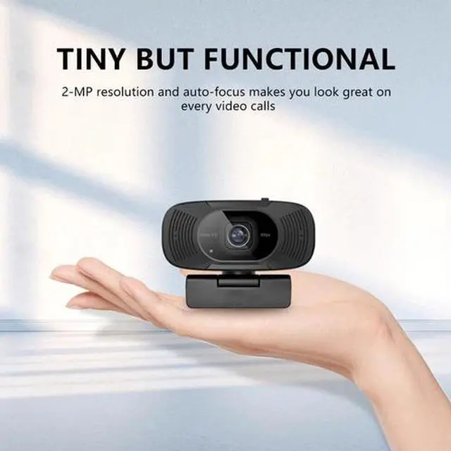 Alt view image 6 of 7 - TOALLIN 1080P HD PC Webcam with Privacy cover Built-in dual Noise-canceling mic