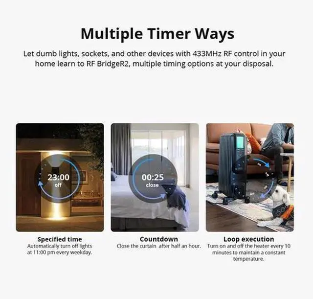 Alt view image 7 of 7 - SONOFF RF Bridge R2 433MHz Wireless Gateway Smart Home Switch Remote Controller