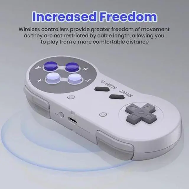 Alt view image 2 of 7 - SNES Switch Online Gamepad Wireless USB Controller For Switch Windows PC Android