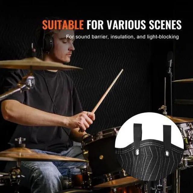 Alt view image 6 of 7 - Sound Dampening Blanket 96" x 80" Studio Grommeted Blanket Acoustic