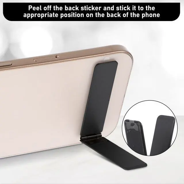 Alt view image 5 of 7 - 2 Pack Ultra-Thin Cell Phone Holder Adjustable Horizontal Phone Stand Invisible Foldable Desk Holder Mini Cell Phone Kickstand Accessories Compatible with Most Smartphone Universal Model