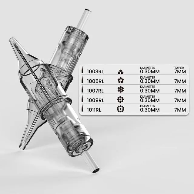 Alt view image 3 of 7 - Cartridge Needles 50pcs Assorted Tattoo Needle Cartridges Round Liner Mixed 3RL 5RL 7RL 9RL 11RL (50pcs #12 Standard RL)