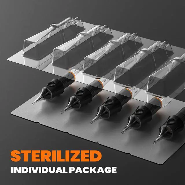 Alt view image 7 of 7 - 20 Pcs 1214RS Tattoo Cartridge Needles - #12 Standard Round Shader Tattoo Needles Pro Sterilization and Safety for Tattoo Pen