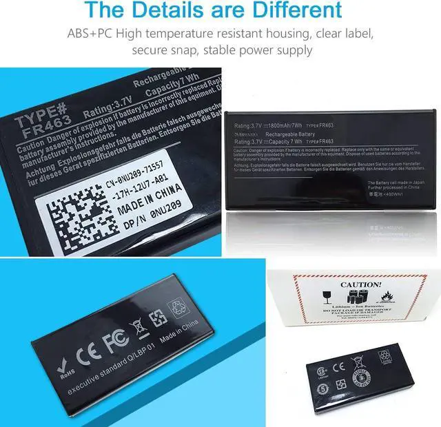 Alt view image 3 of 5 - LQM 3.7V 7Wh New Fr463 Nu209 Replacement Battery for Dell Poweredge