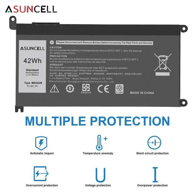 Alt view image 5 of 7 - WDX0R Laptop Battery for dell Inspiron 15 7579 7569 5578 5565 5567 5568 5570 5775 5579 7560 7570 13 5378 5368 7375 7368 7378 17 5765 5767 5770 Series P69G001 P58F P58F001 P75F P66F P69G 3CRH3