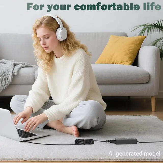 Alt view image 7 of 7 - 100W USB C Laptop Charger Universal Compatible with Lenovo Thinkpad Yoga Chromebook, Mac Book, HP, Dell, Acer, Asus, Samsung, Google and All USB Type C Devices, Fast Adapter Power Cord Supply