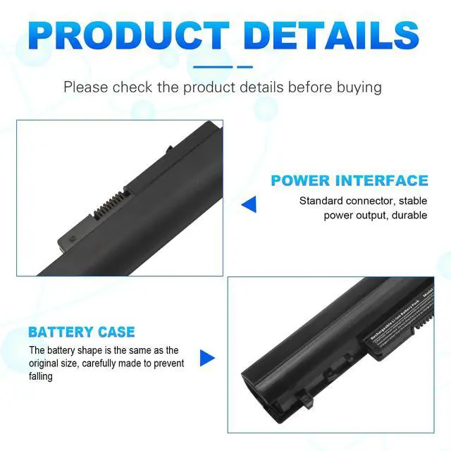 Alt view image 6 of 7 - TREE.NB Laptop/Notebook Battery Replacement for HP LA04 776622-001 728460-001 TPN-Q130 752237-001 TPN-Q132 TPN-Q129 LA04DF HSTNN-DB5M HSTNN-YB5M F3B96AA HSTNN-UB5M - Black - High Performance New