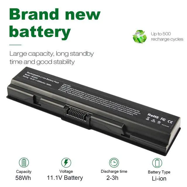 Alt view image 5 of 7 - PA3534U-1BRS Laptop Battery for Toshiba Satellite L300 L305 L450 L500 L505 A200 A210 A300 A350 PA3534U-1BAS PA3534U-1BRM PA3533U-1BRS PA3533U-1BAS PA3535U-1BRS PA3535U-1BAS PA3682U-1BRS PA3727-1BAS