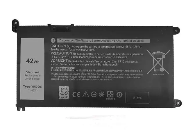 Alt view image 7 of 7 - YRDD6 Laptop Battery Replacement for Dell inspiron 7586 3583 3593 3582 3501, inspiron 15 5000 Series 5593 5582 5584 5594 5598 5585 14 3493 5482 5485 5491 5493 Vostro 5481 1VX1H P93G P75F Computer.