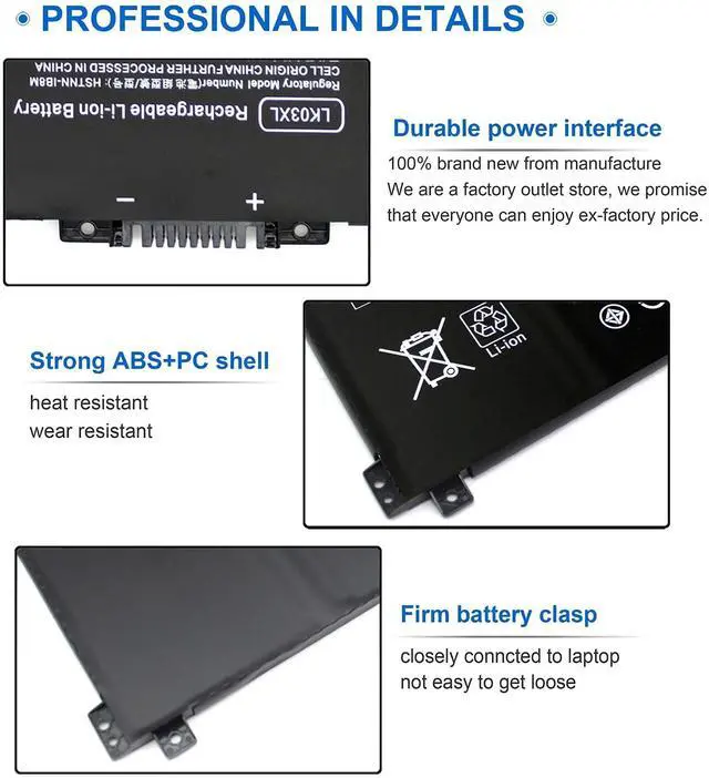 Alt view image 2 of 7 - LK03XL L09281-855 Battery Compatible with HP Envy X360 Convertible 15m-cn0012dx 15m-cn0011dx 15m-bp112dx 15m-bq121dx 15m-bp111dx 15m-cn0xxx 17m-ae0xx 17-ae1xx 17-bw0013dx 916814-855