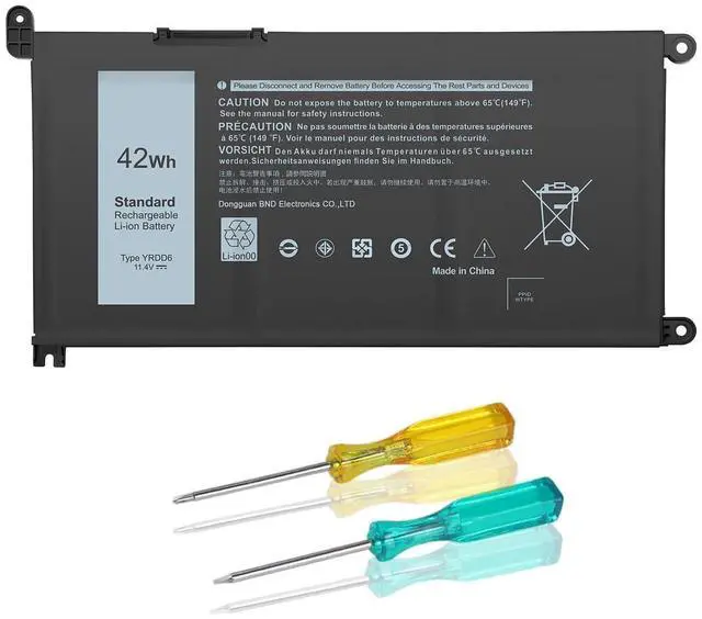 Main image of 42Wh YRDD6 Battery for Dell inspiron 15 3000 Series 3583 3593 3582 3584 3501,inspiron 15 5000 Series 5582 5584 5593 5594 5598 5585 14 3493 5481 5482 5485 5491 5493 7586 Vostro 5481 1VX1H P93G P75F