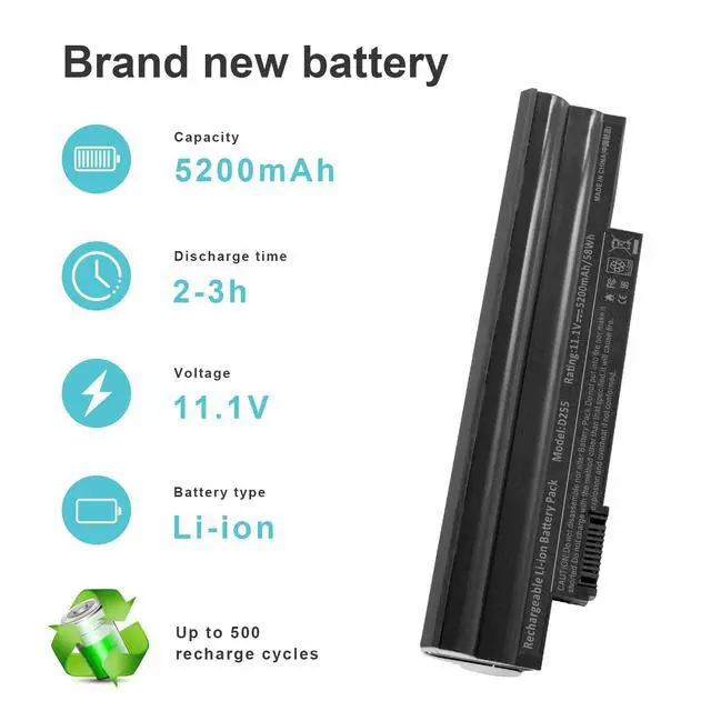 Alt view image 3 of 7 - Fancy Buying Laptop Battery for Acer Aspire One D255 D257 D260 522 722 Al10a31 Al10b31 Al10bw Al10g31 Bt.00603.121 Lc.btp00 Gateway LT23 LT25 Performance