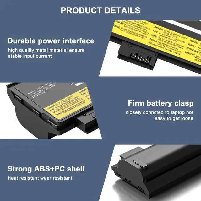 Alt view image 4 of 7 - EHECAPAR 01AV427 01AV425 72Wh 61++ Battery Compatible with Lenovo ThinkPad T480 T470 P51S P52S T570 T580 A485 A475 TP25 Series SB10K97584 01AV490 01AV492 01AV422 01AV428 4X50M08812 11.1V 72Wh