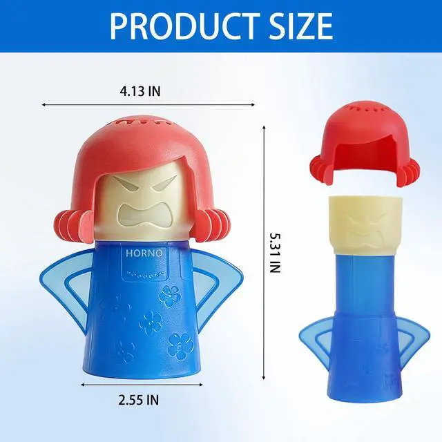 Alt view image 2 of 6 - HORNO Angry Mama Microwave Oven Steam Cleaner (Blue)