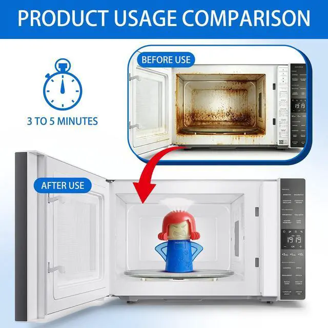 Alt view image 3 of 6 - HORNO Angry Mama Microwave Oven Steam Cleaner (Blue)