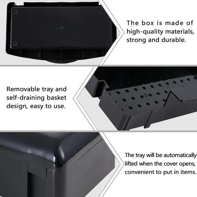 Alt view image 4 of 7 - Gusnilo Nail Tool Sterilizer Box Plastic Disinfectant Container Disinfectant Tray for Nail Tools, Tweezers, Hair Salon, Spa and Trimmer Manicure Equipment (Black)