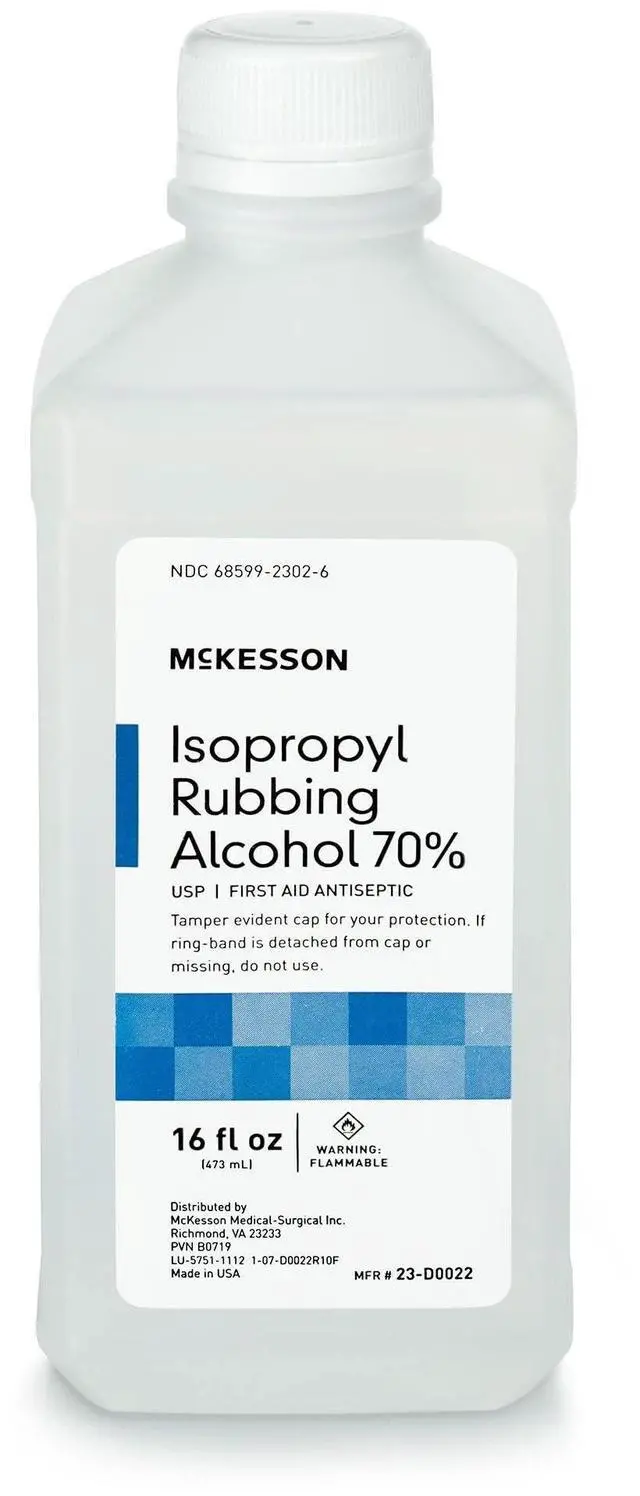 Main image of McKesson Isopropyl Rubbing Alcohol 70% USP First Aid, 16 oz, 1 ct