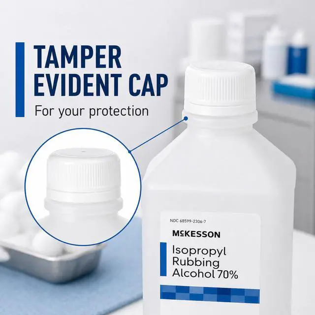 Alt view image 7 of 7 - McKesson Isopropyl Rubbing Alcohol 70% USP First Aid, 16 oz, 1 ct