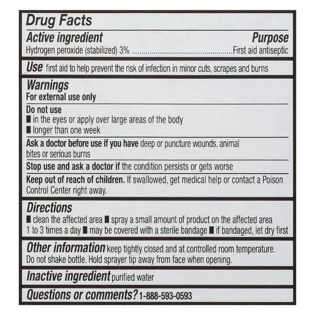 Alt view image 2 of 7 - LEADER Hydrogen Peroxide Spray Bottle First Aid Antiseptic 3% Solution Multi-Purpose Cleaner, Gentle & Effective Disinfectant Spray for Home, Cuts, and Scrapes, Easy-to-Use 8 oz Bottle