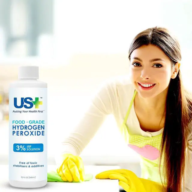 Alt view image 3 of 6 - US+ Food Grade Hydrogen Peroxide 3% USP - 32 Fl Oz (1 Quart)