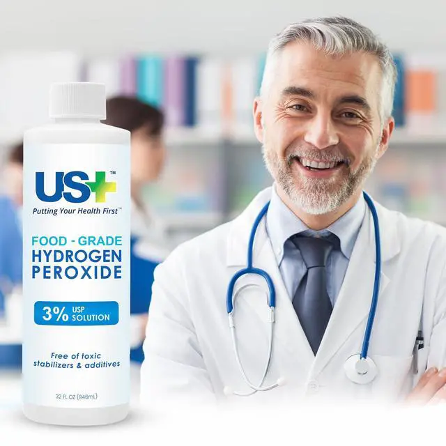 Alt view image 2 of 6 - US+ Food Grade Hydrogen Peroxide 3% USP - 32 Fl Oz (1 Quart)
