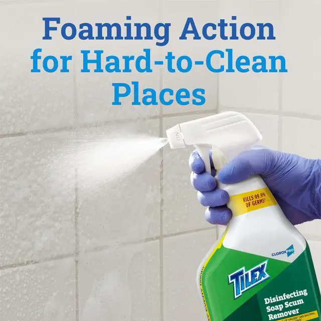 Alt view image 6 of 7 - CloroxPro Tilex Disinfecting Soap Scum Remover Spray, 32 Fluid Ounces (Package May Vary)