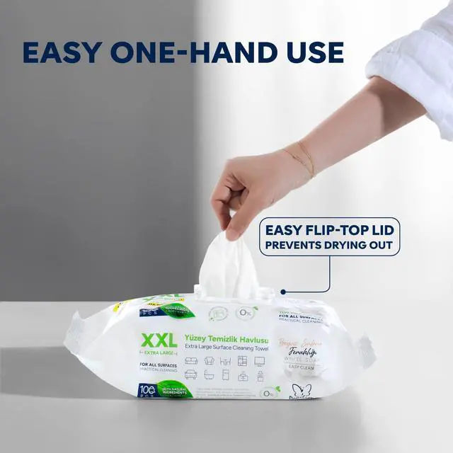 Alt view image 7 of 7 - PAPILION Multi-Surface Cleaning Wipes, White Soap Scent, Removes Dirt & Stains, Paraben & SLS-Free, Surface-Safe Formula for Everyday Home, Kitchen & Office Cleaning, Flip-Top Pack, 100 Count