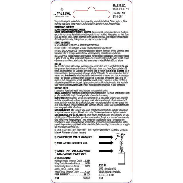 Alt view image 7 of 7 - JAWS Cleaner, Disinfectant Refill Pods, 2 Pack