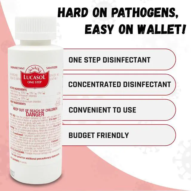 Alt view image 5 of 7 - Lucasol One Step Hospital Grade Disinfectant All Purpose Cleaner
