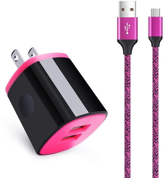 Main image of Micro USB Charger Block, Fast Charging Cord Android Phone Cables 6FT Compatible for LG K40 K50 Q60,Stylo 3 2 Plus 2v,Aristo 3+,Tribute Dynasty/HD,Phoenix 3 2 Plus,Fortune/2,Fiesta 2,K4/K8,Escape 2/3