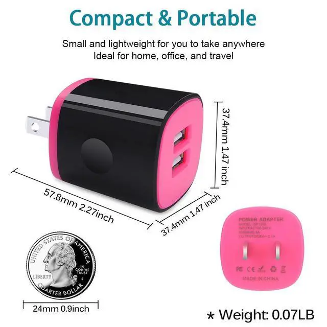 Alt view image 6 of 7 - Micro USB Charger Block, Fast Charging Cord Android Phone Cables 6FT Compatible for LG K40 K50 Q60,Stylo 3 2 Plus 2v,Aristo 3+,Tribute Dynasty/HD,Phoenix 3 2 Plus,Fortune/2,Fiesta 2,K4/K8,Escape 2/3