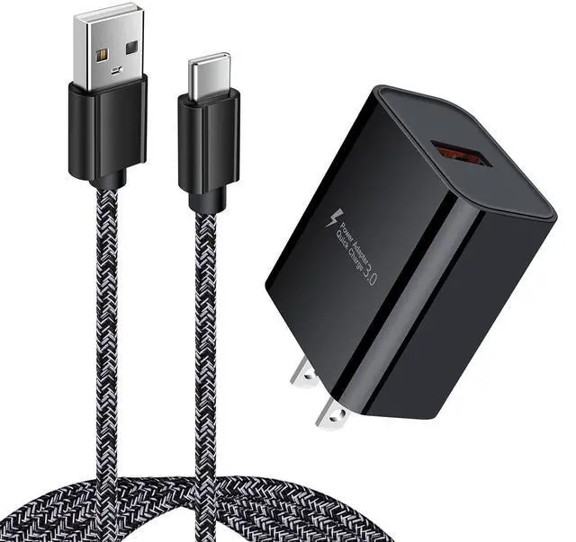 Main image of Type C Charger Fast Charging Wall Plug Block USB C Cord Cable 3FT