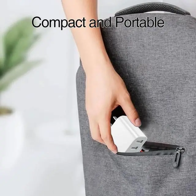 Alt view image 6 of 6 - USB Charger Block, Wall Plug in Charging Blocks, Fast Charging Multiport Wall Chargers Power Adapter for Charger for Mobile Phone 14/13/12/11/10 Pro and More