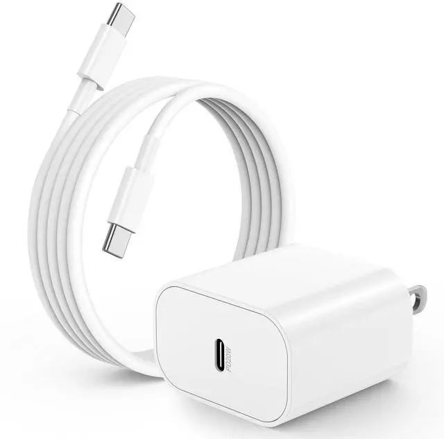 Main image of iPhone 17 16 15 Charger,20W USB C Fast Charging Block Plug and 6ft Type C to C Cable Cord Long for Apple iPhone 17 Pro Max/17 Air/16 Pro/16 Plus/15 Pro/15 Mini/Samsung/iPad Wall Adapter Cube Brick Box